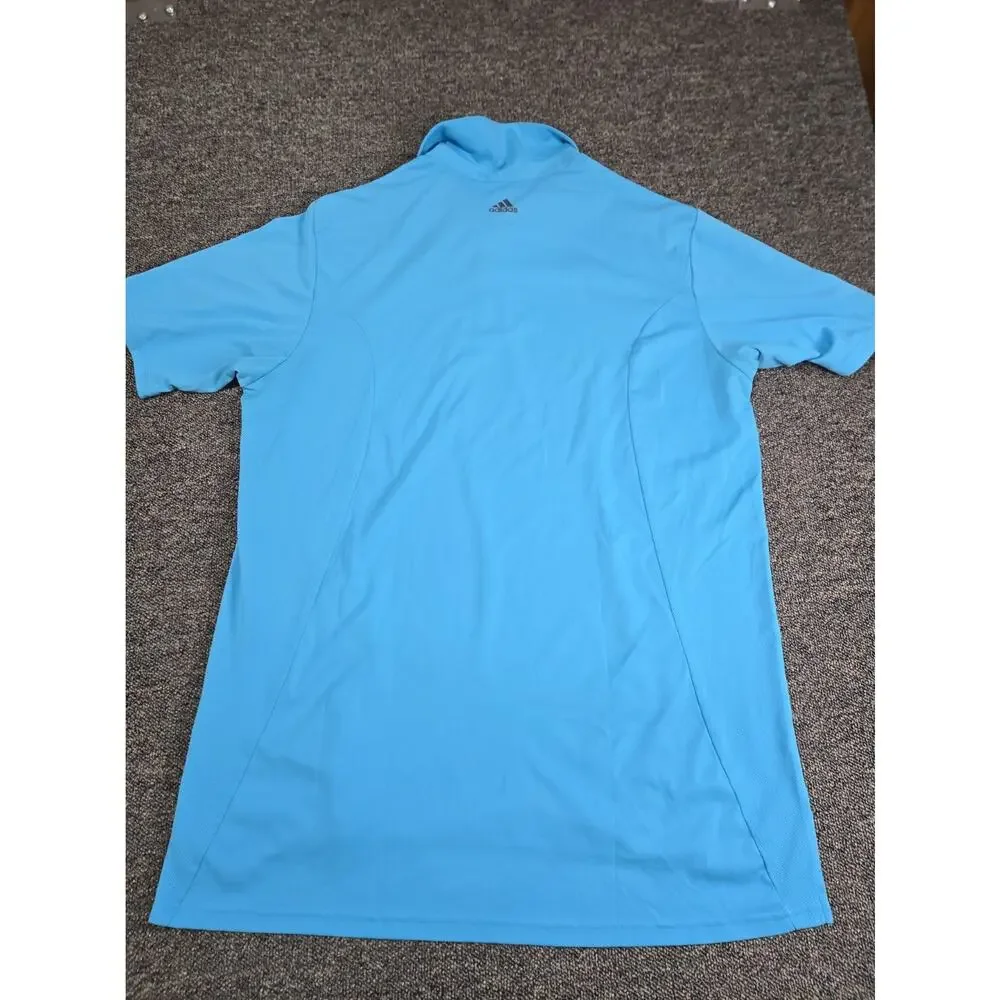 Adidas Adizero Men's Blue Breathable Short Sleeve Golf Polo Shirt Size XL